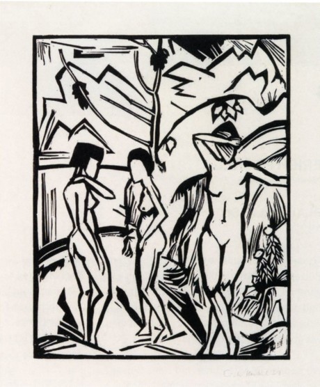 Erich Heckel: Drei Frauen am Wasser, 1923